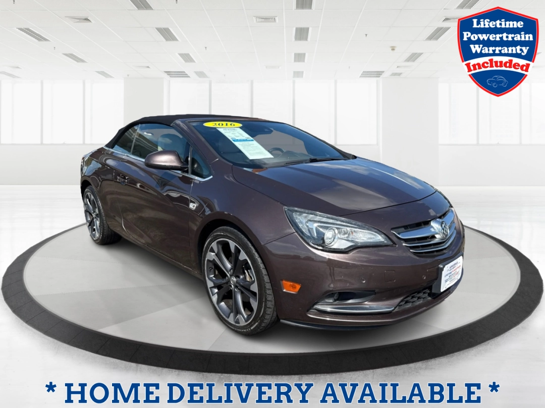 2016 Buick Cascada Premium (W04WT3N5XGG) with an 1.6L I-4 gasoline direct injection engine, located at 1230 East Main St, Xenia, OH, 45385, (937) 908-9800, 39.688026, -83.910172 - Experience the thrill of open-air driving with the 2016 Buick Cascada Premium, available now at Advantage Car and Credit in Xenia, OH. This stylish convertible is not just a car; it's an invitation to embrace life's adventures-perfect for weekend getaways, enjoying scenic drives, or simply elevating - Photo#0